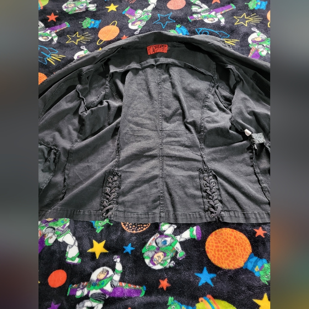Tripp NYC VINTAGE 2X Black Button-Up Jacket with Lace Details - Picture 5 of 16